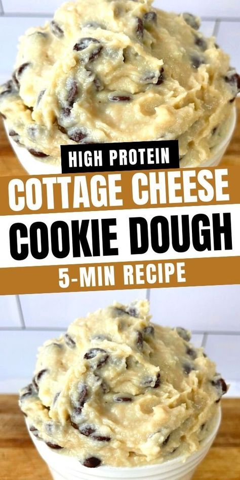 Looking for a healthier alternative to traditional cookie dough? This Cottage Cheese Edible Cookie Dough is just what you need. With no flour or refined sugars, this recipe is packed with protein and flavor. Whip up a batch and enjoy this guilt-free delight! Cottage Cheese Cookie Dough, Cottage Cheese Protein, Cottage Cheese Dessert Recipes, Cottage Cheese Recipes Healthy, Cottage Cheese Desserts, Edible Cookie Dough Recipe, Protein Cookie Dough, Cookie Dough Recipe, Protein Cookie