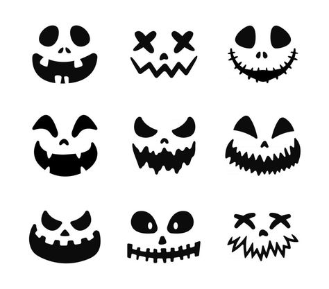 Scary Ghost Horror Face Silhouette Vector For Carving On Halloween Pumpkin Face Svg Free, Halloween Pumpkins Carvings Designs, Scary Halloween Pumpkins, Halloween Pumpkin Carving Stencils, Pumpkin Carving Designs, Scary Funny, Jack O Lantern Faces, Jack O'lantern, Pumpkin Carvings Stencils