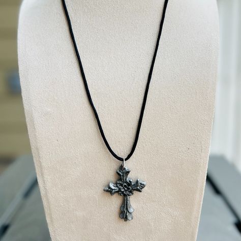 Black Friday/Cyber Monday Sales now at https://www.shenandoahclayco.etsy.com and coming November 29 beginning 8am EST to https://www.shenandoahclayco.store https://www.shenandoahclayco.store https://www.shenandoahclayco.etsy.com Embrace the mystery of dark academia with this individually handcrafted gothic cross necklace. Sculpted from polymer clay and coated in genuine silver, each piece is hand-antiqued through a unique chemical process, giving it a beautifully aged, vintage-inspired pati... Gothic Cross Necklace, Gothic Cross, Gothic Crosses, Dark Academia, Cross Necklace, Black Friday, Vintage Inspired, Polymer Clay, Silver