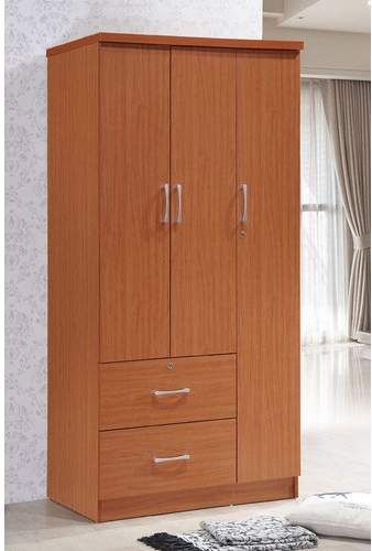 Winston Porter Blankenship 3 Door Armoire Wooden Cupboard Design, Wardrobe Laminate Design, Wall Wardrobe Design, Wooden Wardrobe Design, Armoire Cabinet, Clothes Cabinet, Bedroom Storage Cabinets, Wooden Cupboard, Bedroom Cupboard