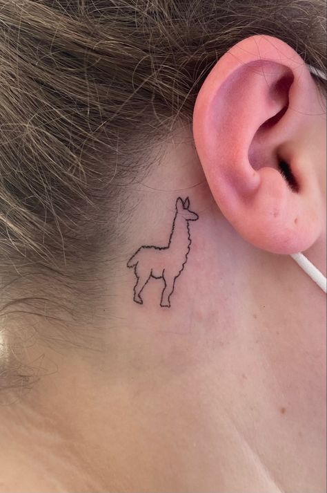 Fine Line Llama Tattoo, Lama Tattoo, Peru Tattoo, Llama Tattoo, Baby Llama, Minimal Tattoo, Minimalist Tattoo, Llama, Alpaca