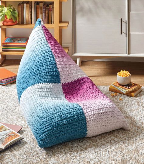 Bean Bag Crochet Pattern, Diy Crochet Bean Bag Chair, Giant Bean Bag Chair Pattern, Crochet Chair Pillow, Crochet Beanbag Chair, Crochet Bean Bag Pattern, Giant Crochet Pattern Free, Crochet Floor Pillow Free Pattern, Crochet Floor Pouf Pattern Free