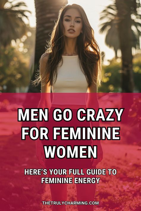 Discover why men go crazy for feminine women. This article explores the qualities that attract men, highlighting the traits and behaviors that help you exhude feminine energy. Feminine Behavior, Feminine Traits Men Love, Masculine Vs Feminine Energy, Masculin And Feminine Energy, Balancing Masculine And Feminine Energy, Masculine Versus Feminine Energy, Be More Feminine, Masculine Traits, How To Look Attractive