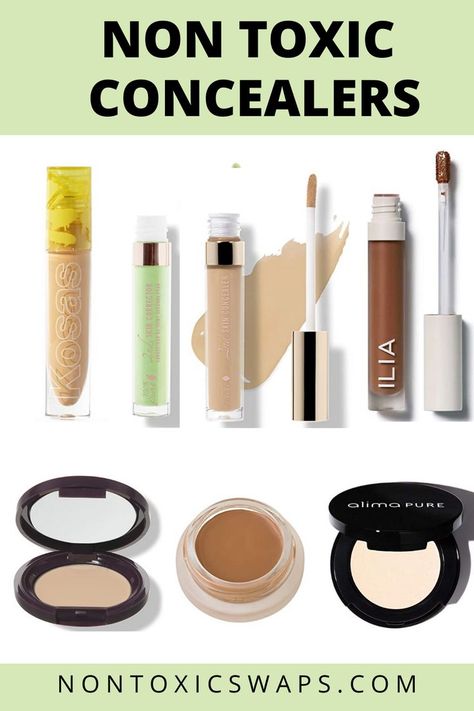 Eliminate toxins from your makeup routine with a non toxic concealer. Non Toxic Makeup Remover, Non Toxic Makeup Brands, Vegan Concealer, Natural Face Makeup, Target Makeup, Toxic Makeup, Clean Beauty Makeup, Eliminate Toxins, Nontoxic Beauty