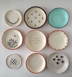 No Bake Air Dry Clay Play                                                       … Diy Clay Rings, Diy Keramik, Clay Plates, Diy Air Dry Clay, Air Dry Clay Projects, Clay Crafts Air Dry, Tanah Liat, Clay Bowl, Keramik Design