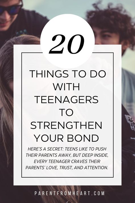 20 Things to do with teenagers to strengthen your bond. Activities For Kids At Home Preteen, Things To Do With Teenage Boys, Things To Do With Teenage Daughter, Things To Do With Teens, Teenager Activities, Teen Parenting, Grandparenting, Things To Do With Boys, Confidence Kids