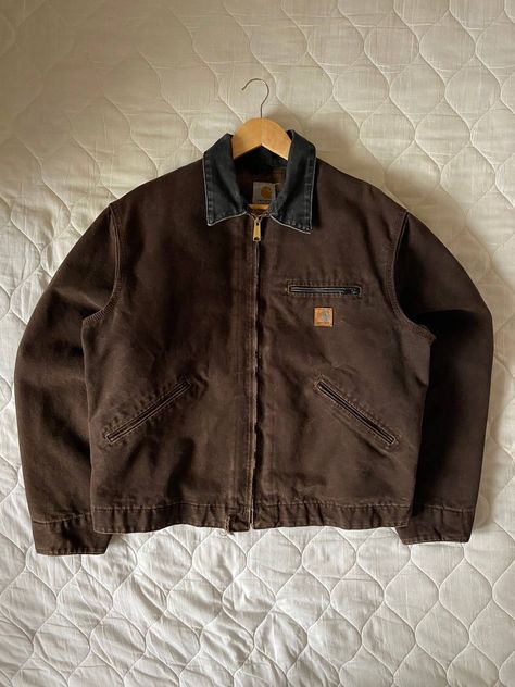 Vintage VTG Carhartt Detroit Jacket J97 DKB (Rare) | Grailed Carhartt Detroit Jacket, Detroit Jacket, Carhartt Detroit, Guys Clothing Styles, Carhartt Jacket, Men's Outerwear, Streetwear Men Outfits, Dream Clothes, Retro Outfits