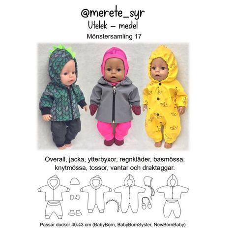 BabyBorn (pdf) – meretesyr.se Baby Born Kleidung, Baby Born Clothes, Baby Alive Doll Clothes, Baby Doll Clothes Patterns, Baby Barn, Doll Clothes Patterns Free, American Girl Doll Clothes Patterns, Dolls Clothes Diy, Baby Alive Dolls