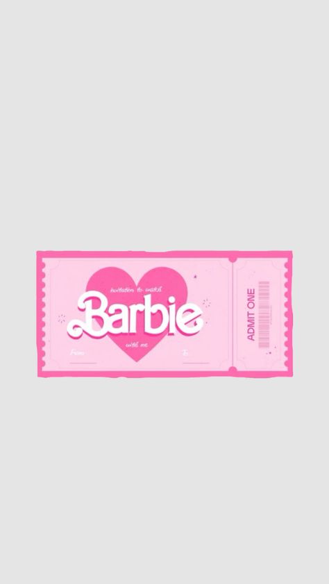 #barbie #barbieland an ticket to barbie land Barbie Ticket, Barbie Land, Barbie Party, Admit One