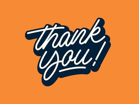 Thank You! - Logo by Yevdokimov Kirill | Dribbble | Dribbble Thank You Typography, Thank You Poster, Thank You Card Design, Meant To Be Quotes, Business Thank You Cards, Business Thank You, Art Color, Packaging Design Inspiration, Inspiration Art