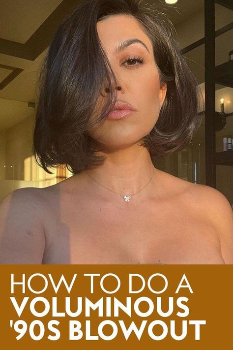 Bouncy Voluminous Hair, 90s Supermodel Hair Tutorial, Blow Out Shoulder Length Hairstyles, Blowout Professor, Bouncy Blowout Short Hair, Voluminous Bob Haircut, Short Hair Blowout Tutorial, How To Blowout Short Hair, Short Volume Haircuts