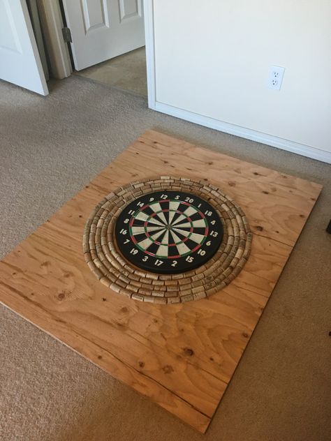 Diy Cork Dart Board, Dart Board Ideas Diy, Wine Cork Dart Board Backer, Wine Cork Dart Board Backer Diy, Diy Dartboard Backboard, Cork Dartboard Backboard, Dart Board Backboard Diy, Diy Dart Board Backing, Diy Dart Board