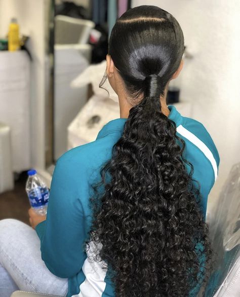 Low Curly Ponytail Weave, Low Curly Ponytail, Curly Ponytail Weave, Ponytail Weave, Curly Weave, Curly Weaves, Curly Ponytail, Deep Curly, Fresh Face