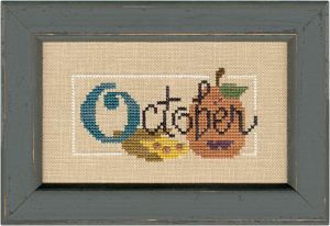 F67 A Bit of October Flip-It Bits model from Lizzie Kate Bent Creek, Lizzie Kate, Fall Cross Stitch, Halloween Scrapbook, Cross Stitch Love, Cross Stitch Needles, Cross Stitch Alphabet, Embroidery Techniques, Counted Cross Stitch Patterns