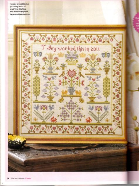 Medieval Embroidery, A Stitch In Time, Cross Stitch Sampler Patterns, Cross Stitch Magazines, Free Chart, Embroidery Patterns Vintage, Cross Stitch Samplers, Cross Stitch Patterns Christmas, Cross Stitch Patterns Free