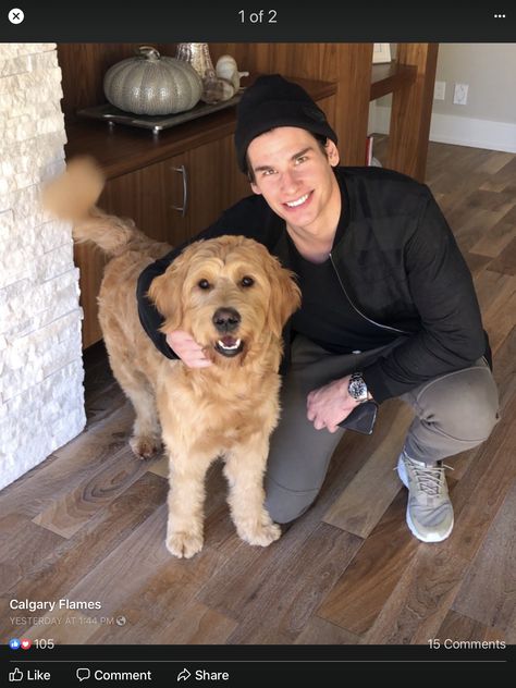 Sean Monahan, Calgary Flames, Calgary, Nhl, Labrador Retriever, Labrador, Hockey, Dogs, Ice Hockey