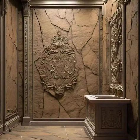 Modern Architecture Interior Design Stone Carved and Textured 3D Walls Concept. LIKE & FOLLOW 4 MORE Follow us on Pinterest for More Relevant Collection. Respect Art, 3d Stone Wall, Modern Architecture Interior, Wall Interior, Value In Art, Indoor Design, Minimal Wall, Art Minimal, Stone Work