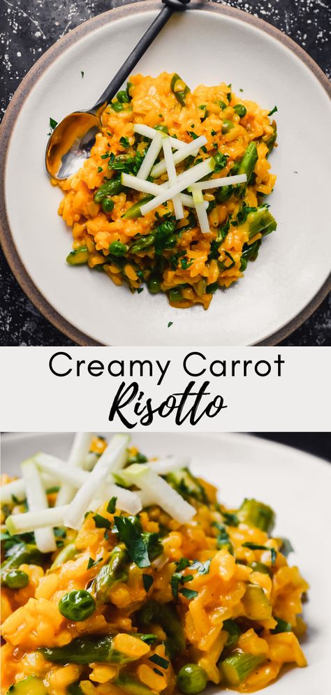 Carrot Risotto Recipes, Healthy Risotto Recipes, Carrot Risotto, Veggie Risotto, Healthy Risotto, Risotto With Asparagus, Asparagus And Peas, October Food, Paleo Gluten Free Recipes