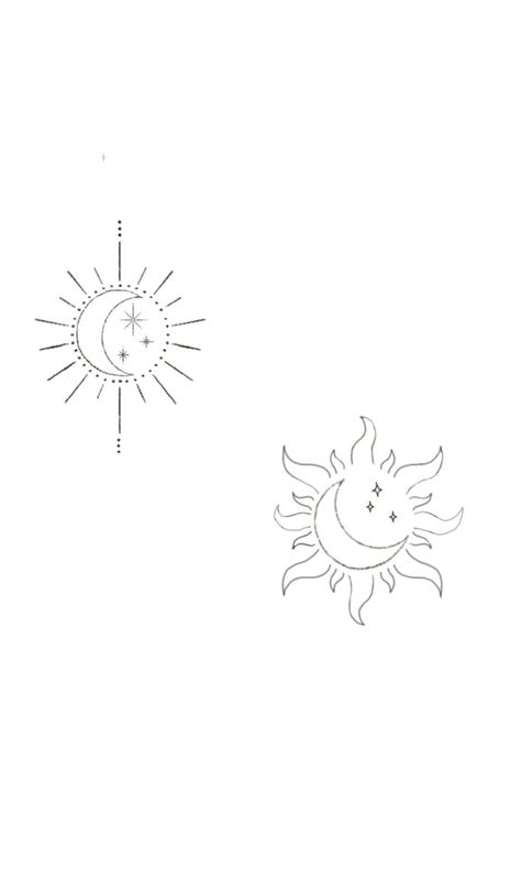 Moon Star Tattoo, First Tattoo Ideas, Moon Sun Tattoo, Tarot Tattoo, Matching Sister Tattoos, Small Pretty Tattoos, Simple Tattoo Designs, Back Of Shoulder Tattoo, Sun Tattoos