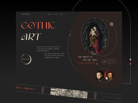 Gothic Art // Website by blacklead studio on Dribbble Punk Design, Gothic Design, Art Website, Gothic Art, Commercial Design, 3d Design, Design Inspo, Letterpress, Creative Professional