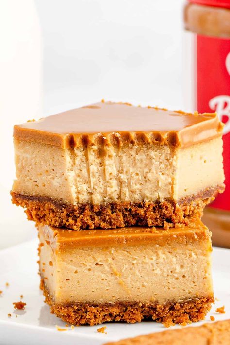 Biscoff Cheesecake Bars, Basic Chocolate Chip Cookies, Cake Mix Cookie, Cake Mix Cookie Bars, Little Sunny Kitchen, Dessert Squares, Biscoff Cheesecake, Sunny Kitchen, Biscoff Cookie Butter