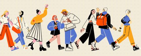 Graphic Design Negative Space, School Murals, Flat Design Illustration, 카드 디자인, Colour Pop, Woman Illustration, Vector Character, People Illustration, Character Design Animation