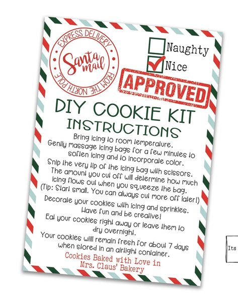 Valentine Cookies Packaging, Diy Sugar Cookies, Sugar Cookie Kit, Diy Christmas Cookies, Christmas Cookies Packaging, Christmas Diy Kit, Cookie Decorating Kit, Elf Cookies, Christmas Treats Boxes