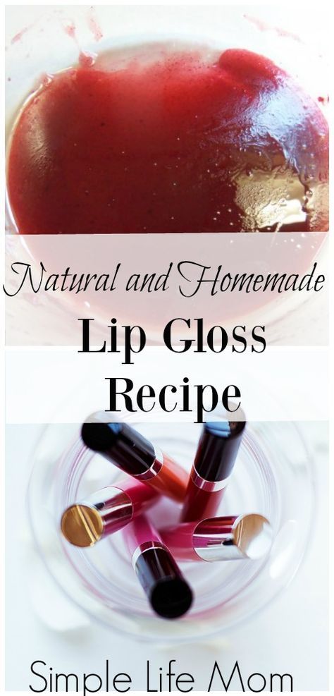 Natural and Homemade Lip Gloss Recipe from Simple Life Mom Homemade Lip Gloss Recipe, Homemade Lip Gloss, Lip Gloss Recipe, Gloss Diy, Mac Lipgloss, Diy Makeup Bag, Lip Gloss Homemade, Homemade Moisturizer, Mac Lipsticks