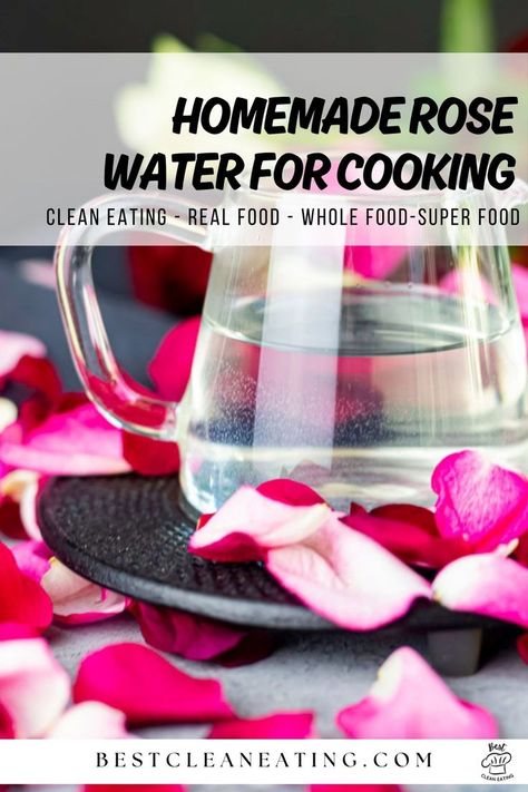 DIY Rose Water for Cooking Rose Water For Cooking, How To Make Rosewater, Rose Water Recipe, Making Rose Water, Wine Ice Cubes, Homemade Rose Water, Rose Water Diy, Middle Eastern Desserts, Diy Rose