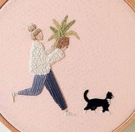 Embroidery People, People Embroidery, Portrait Embroidery, Summer Sewing, Embroidery Template, Sashiko Embroidery, Hand Embroidery Patterns Flowers, Baby Embroidery, Hand Embroidery Projects