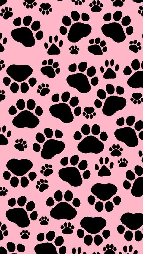 Paw Print Background, Paw Wallpaper, Dog Skull, 50 Shades Of Pink, Dog Scrapbook, Paw Pattern, Animal Print Wallpaper, Funny Phone, Black And White Dog