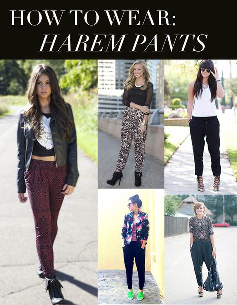 How To Wear Harem Pants Outfits, Harem Pants Winter Outfit, Black Harem Pants Outfit, Jogger Outfits, Hareem Pants, Harem Pants Outfit, Harlem Pants, Closet Revamp, Palazzo Pants Outfit