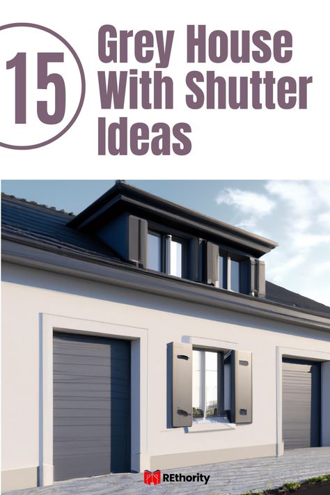 Are you looking to update the exterior of your home with a beautiful and timeless look? Look no further than these 15 grey house with shutter ideas! Featuring hues of slate and charcoal, these designs will add a modern yet classic touch to any home. From traditional wooden shutters to contemporary metal panels, these stylish designs will transform the way your house looks and can easily be customised to match your desired look. Shutter Colors For Grey House, Charcoal Grey House Exterior, Modern Shutters Exterior, Gray Siding House, House Shutter Colors, Dark Grey Houses, Red Shutters, Grey Siding, Shutter Colors