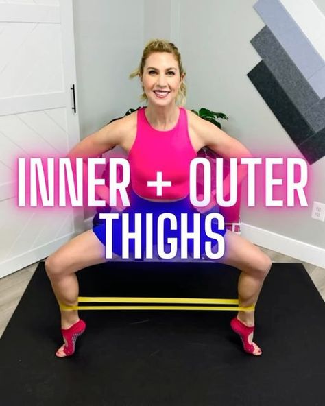 Heidi Neal • Fitness Trainer • Home Workouts on Instagram: "Ready for STRONGER LEGS & KNEES? Train your INNER & OUTER Thighs 💥 

✅ Move through this series for 16 reps, 3 Rounds - Don’t forget to work both sides 😉 

⭐️ Ready to take action? You need a plan! Find your weekly workout plan to check off your strength goals from home in 30 minutes per day.

▶️ Type “PLAN” ⤵️ & I will send over my programs: TOTAL BODY BANDS, START STRONG & SHRED - options for everyone to grow stronger!

💗Heidi" Roller Workout, Foam Roller Exercises, Inner Thigh Workout, Weekly Workout Plans, Strong Legs, Thigh Exercises, Grow Strong, Weekly Workout, Fitness Trainer