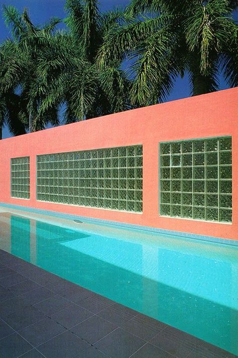 Hit the Beach: Interior Inspiration from Miami, circa 1975 by DLB Andy Sweet, Miami Architecture, Miami Aesthetic, Miami Interiors, Miami Art Deco, 80s Interior, Beach Interior, Miami Houses, New Retro Wave