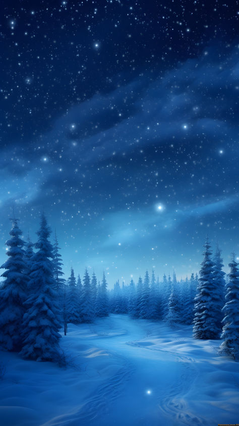 Captivating snowscape wallpapers showcasing winter's palette. Wallpaper Iphone Snow, Snowy Night Aesthetic, Snowy Mountains Aesthetic, Blue Winter Wallpaper, Winter Night Aesthetic, Snowy Castle, Winter Night Sky, Winter Wonderland Background, Dreamy Forest