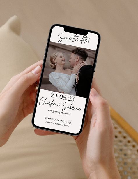 Save the Date E-vite Template, Digital Invite, Electronic Save the Date, Electronic Invite, Instant Download #5 Save The Date Online, Electronic Save The Date, Minimal Wedding Invitation, Modern Party, Save The Date Designs, Minimal Wedding, The Wedding Date, Electronic Invitations, Digital Weddings