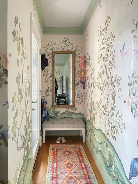 Wallpaper Trends for 2024 • Milton & King Chinoiserie Wallpaper Bedroom, Fromental Wallpaper, Chinoiserie Wallpaper Panels, Gournay Wallpaper, Rattan Hanging Chair, Gracie Wallpaper, Chinoiserie Panels, De Gournay Wallpaper, Chinoiserie Room