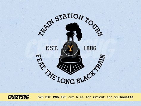 Yellowstone Train Station, Circuit Maker, Svg Cricut, Train Station, Svg Cuts, Vector Graphics, Design Resources, Silhouette Cameo, Cricut Design