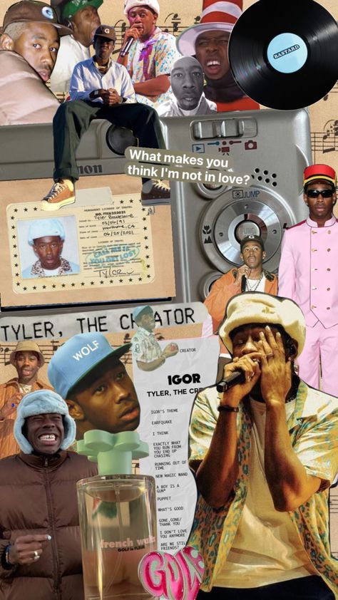 Tyler The Creator Wallpaper, 일본 패션, Music Collage, Steve Lacy, Music Poster Design, Wallpaper Collage, Rap Aesthetic, Picture Collage Wall, Tyler The Creator