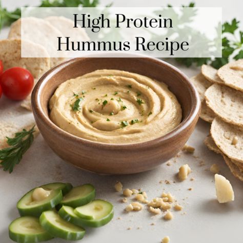 High Protein Hummus, Protein Hummus, Creamy Hummus Recipe, Protein Desserts, Hummus Recipe, Protein Pack, High Protein Recipes, Hemp Seeds, Protein Powder