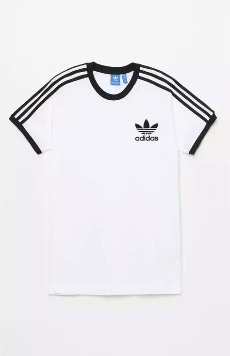 Addidas Shirts, Adidas Clothes, Outfit Black And White, Adidas Outfit, Boyfriend T Shirt, Adidas Shirt, Men Fashion Casual Outfits, Casual Fall Outfits, Clothes Collection