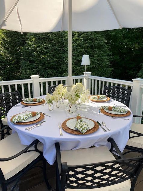 Patio Table Decor, Round Table Decor, Paterson Nj, Table Measurements, Oval Tablecloth, Custom Table Cloth, Colors For Spring, Brunch Table, Outdoor Table Settings