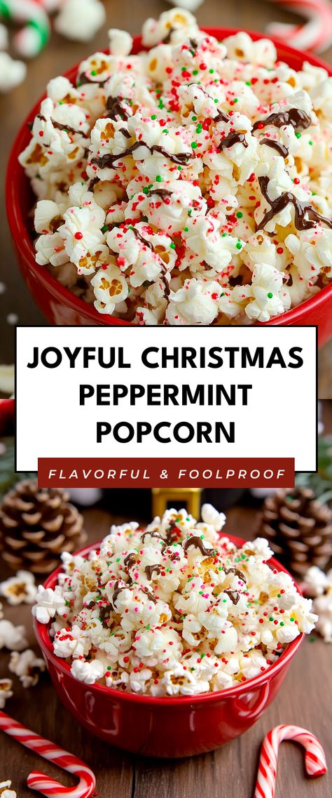 Image for Joyful Christmas Peppermint Popcorn Peppermint Popcorn Recipe, Holiday Popcorn Recipes, Christmas Popcorn Recipes, Oreo Popcorn, Peppermint Popcorn, Holiday Popcorn, Homemade Gifts For Friends, Christmas Popcorn, Christmas Peppermint