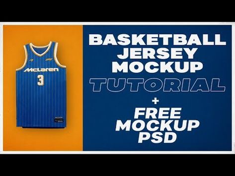 (1635) Basketball Jersey Mockup - Photoshop Tutorial + FREE MOCKUP PSD - YouTube Basketball Jersey Mockup, Basketball Kit, Photoshop Tutorials Free, Free Basketball, Jersey Mockup, Jersey Basketball, Mockup Photoshop, Psd Template Free, Team Wear