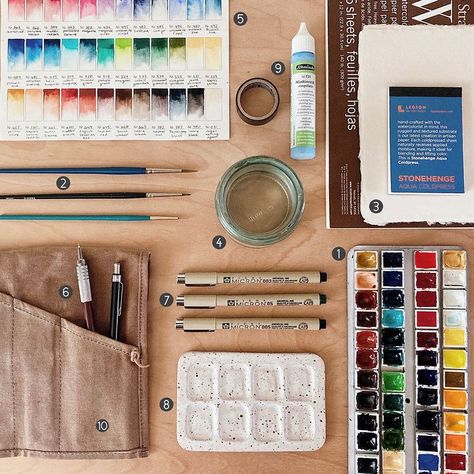 Check out this blog post where I share some of my favorite watercolor supplies (with links!) that I use almost every day! Travel Art Kit, Watercolor Supplies, Watercolor Kit, Travel Painting, Watercolor Palette, Diy Watercolor, Paint Supplies, Plein Air Paintings, Watercolor Pencils