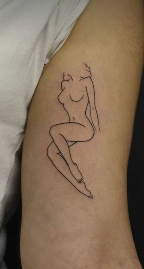 Womens Silouette Tattoo, Silloutte Tattoo Women, Women Body Tattoo Design, Women Siloute Tattoo, Outline Body Tattoo, Tattoo Of Women Body, Female Sillouhette Tattoo, Womans Silloute Tattoo, Woman's Body Silhouette Tattoo