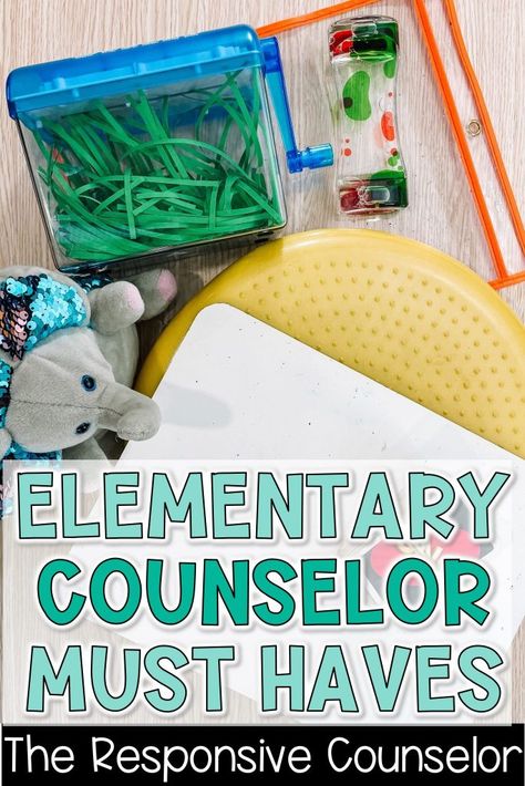 Elementary School Counseling Must Haves - The Responsive Counselor School Counselor Room, Elementary School Counselor Office, School Counselor Classroom, School Counselor Organization, Elementary School Counseling Office, Counselor Classroom, Social Work Office, Elementary School Counseling Lessons, School Counselor Lessons