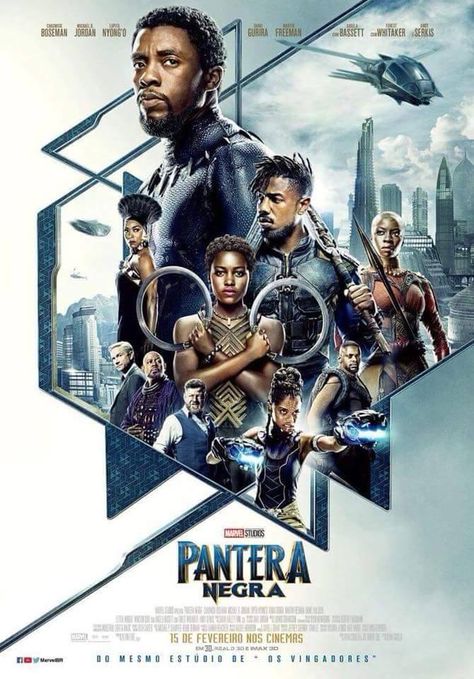 Black Panther Movie Poster, Film Black Panther, Marvel Movie Posters, Black Panther 2018, Movie Black, Black Panthers, Chadwick Boseman, Marvel Films, Black Panther Marvel