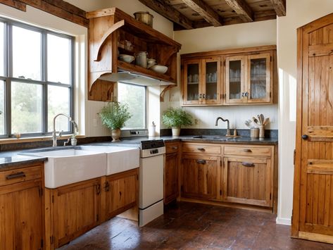 Rustic Charm: Vintage Farmhouse Kitchen 1900 Farmhouse Interior, 1890 Farmhouse, 1900s Farmhouse, 1900 Farmhouse, Vintage Farmhouse Kitchen, Farmhouse Interior, Vintage Farmhouse, Kitchen In, Kitchen Inspirations